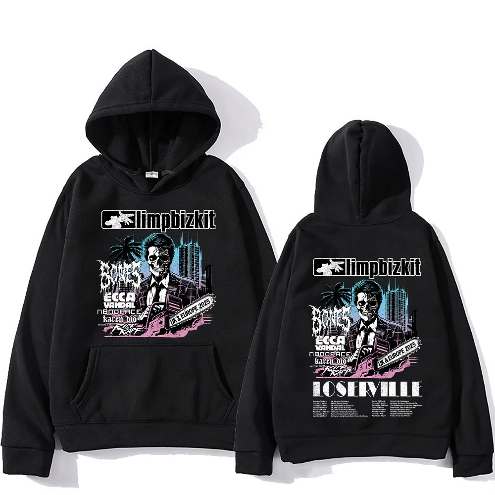 Limp Bizkit Pullovers UK and Europe Tour Graphic Printing Sweatshirts Men Women Oversized Clothing High Street Casual Pullovers