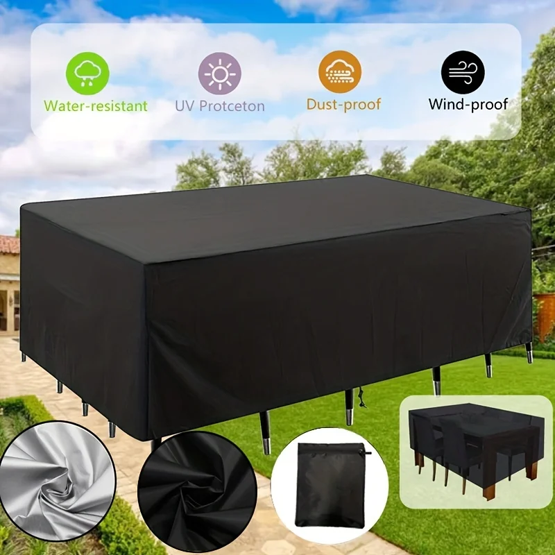 

Garden Patio Furniture Protective Cover UV Protection Dust Cover for All Seasons Chair Sofa Table Cover