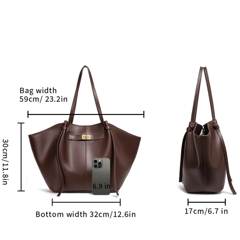Winged Tote Bag For Women Large Capacity Lightweight PU Leather Top Handle Satchel Commuter Mommy Purse 2026 New view 5