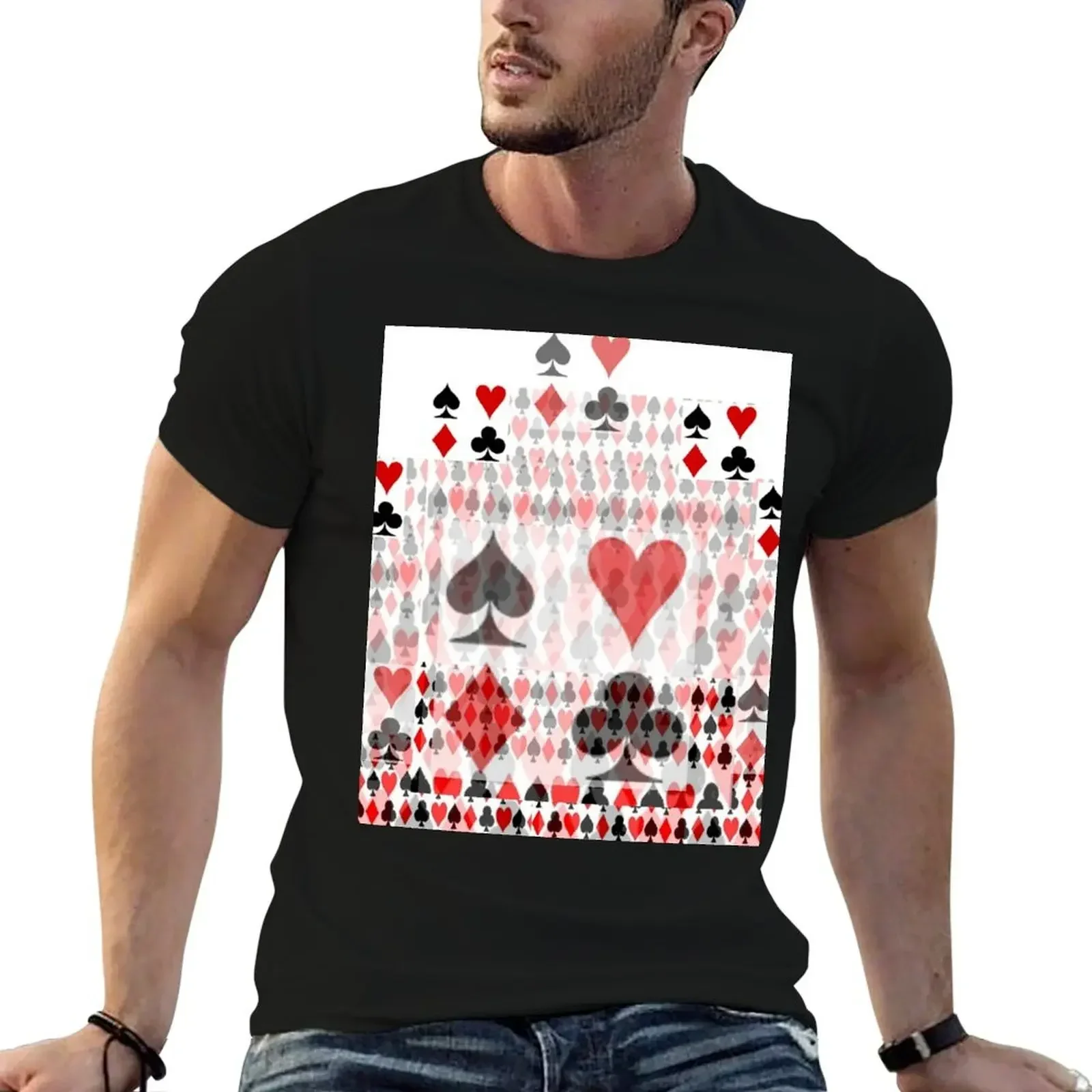 CASINO PARTY GAMBLING SUITES ABSTRACT ART T-Shirt anime tshirt aesthetic clothes customs plus size tops t shirts men