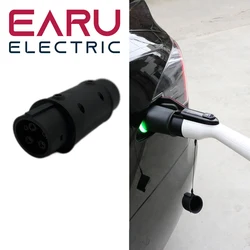 Earu 32A 22KW EV Charger Adaptor For Charging For Electric Vehicle Connector Type 2 to Type 1 SAE J1772 7.2KW Conventor