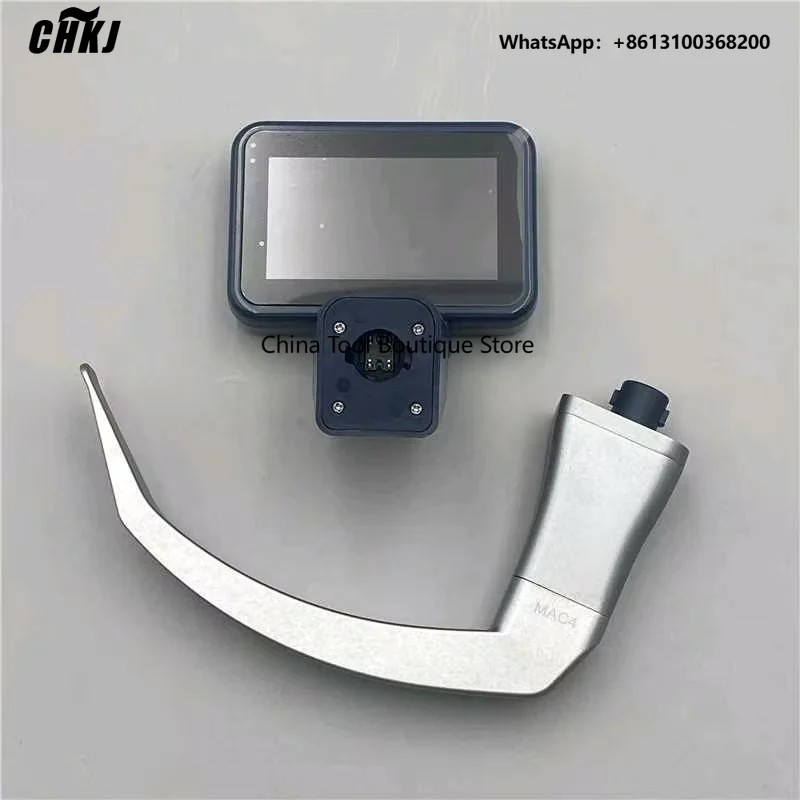 Digital Protable HD Video Laryngoscope with 7 Optional Blade,reusable and disinfectable stainless steel blade