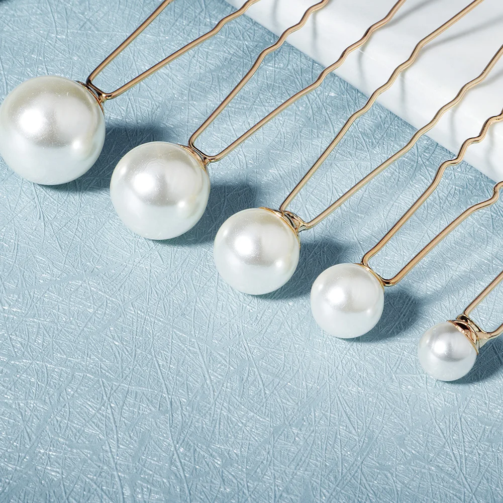 18 قطعة دبابيس الشعر لؤلؤ الزفاف الكلاسيكية على شكل حرف U دبوس الشعر للنساء خوذة الزفاف هدايا وصيفة الشرف إكسسوارات الشعر للحفلات