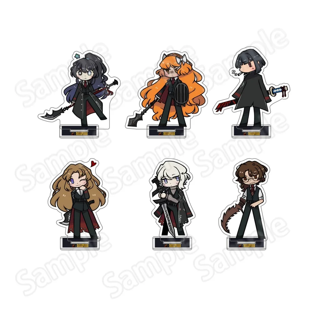 Action Figures COS Anime Limbus Company Don Quixote Faust Hong Lu Cartoon Acrylic Stand keychain Figure Cute Pendants Children's