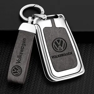 Car logo keychain for vw, high quality leather starting key, accessories ring, gti, atlas, jetta, touareg, variant, golf, pole, taos, nivus 10 Main Sales Key Door VW Golf - №10