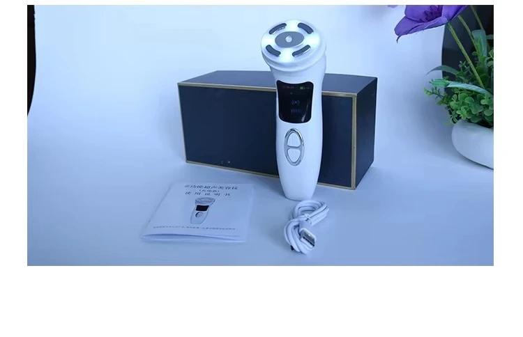 Mini máquina de uso doméstico, dispositivo Facial Ems de ultrasonido, masajeador antiarrugas, estiramiento de cuello, rejuvenecimiento