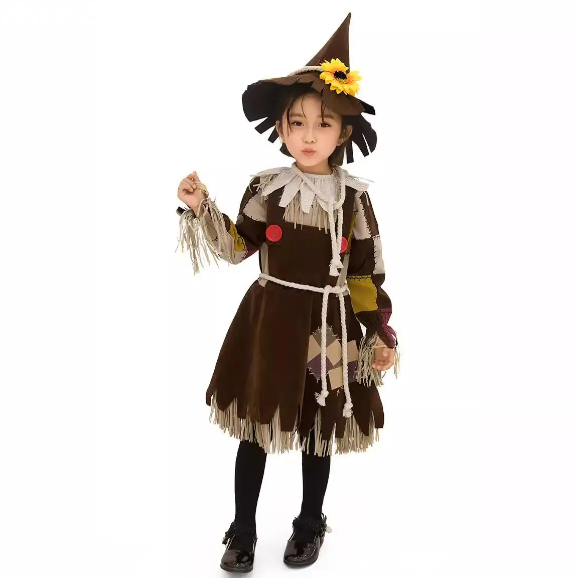 

loween Children's Witch Princ Costume Dr Elastied Waist Nylon Material Traditional Chinese Stage Costume Women