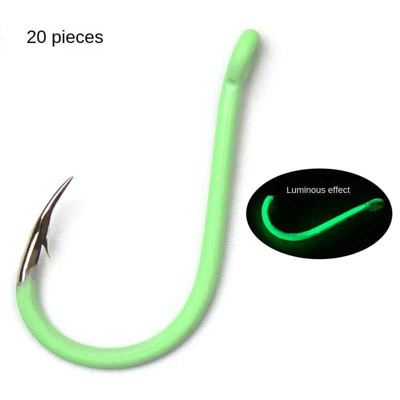 Aço inoxidável Duplo Fish Hook Set, 20 Pcs, Catfish Lure, Gêmeos Ganchos, Carpa, Mar, Truta, Japão, Original