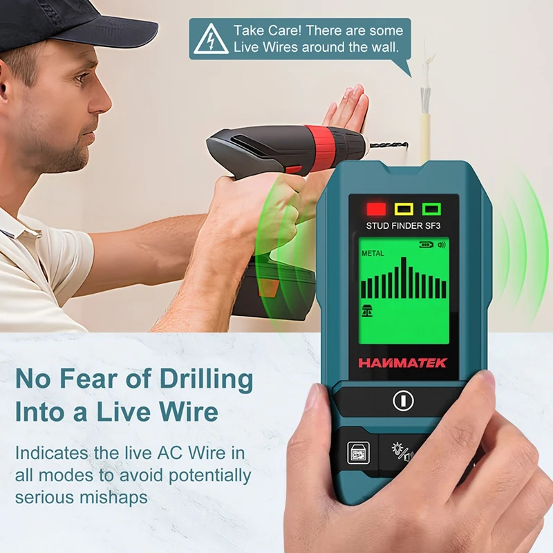 HANMATEK SF3 4 en 1 détecteur de goujons en bois détection de métaux détection de câble en direct détecteur de métaux détecteur mural Scanner