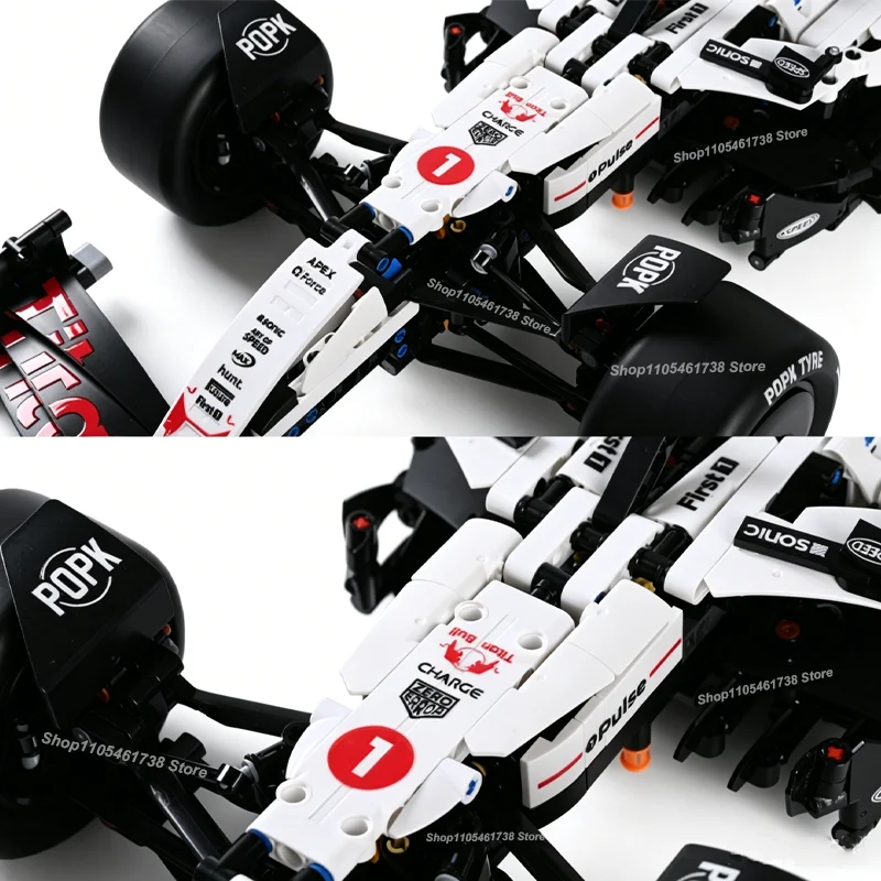 NEW MK6025 Technical Classic Performance 1900+Pcs RB21 White Sports Car Building Blocks MOC DIY Assembly Model Set Boys Toy Gift view 5