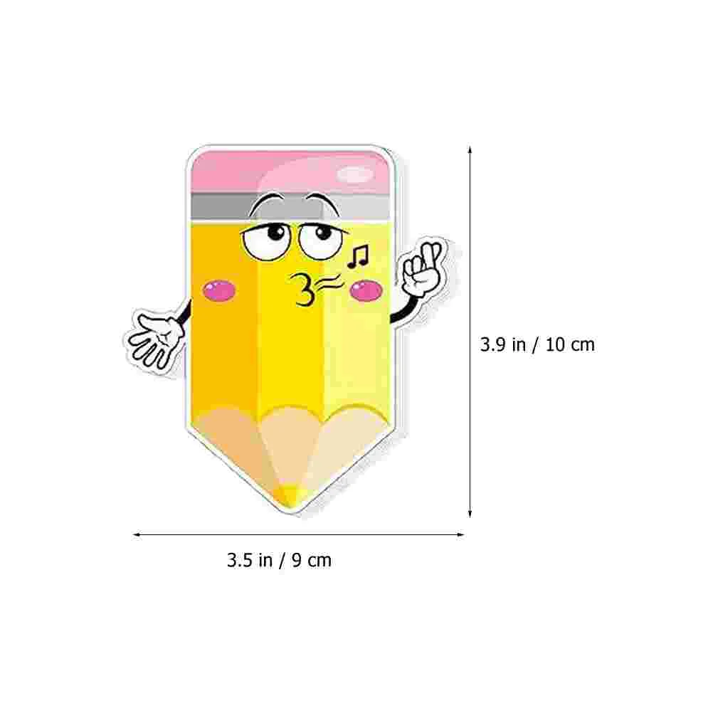 6 Books Tearable Paper Memo Pads Stickers Self-stick Note Creative Pencil Pattern Office