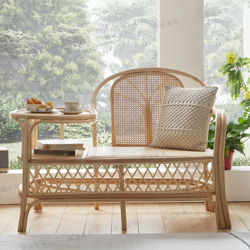 Balcony Leisure Area Photography Tea Table Living Room Coffee Table B & B Rattan Vintage Single Antique Telephone