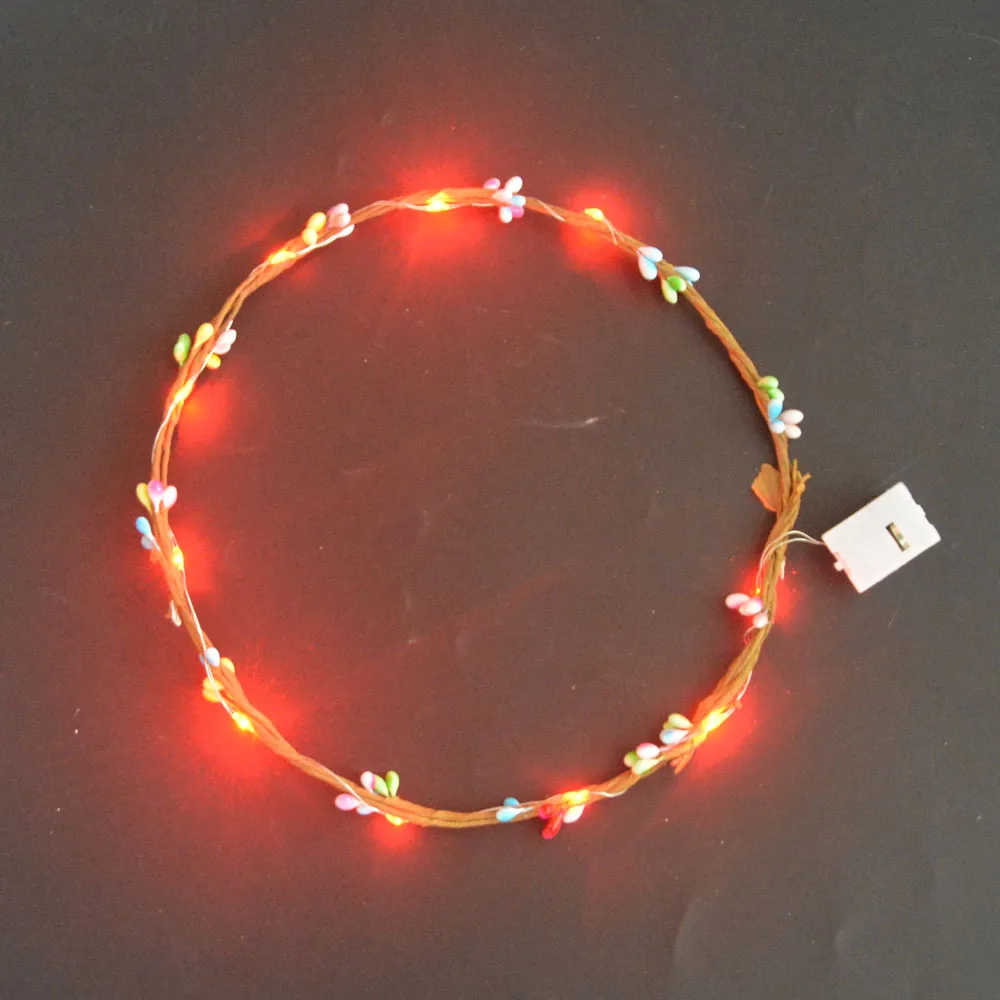 20pcs Glow Cat Bunny Ear Horn Hairband Gift Light Up Flower Rattan Headband Party LED Birthday Costume navidad Wedding Festival