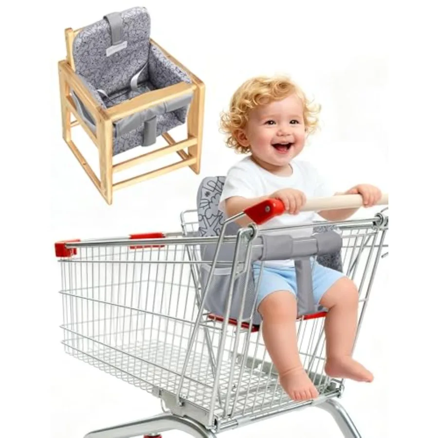 

Shopping Cart Cover for Baby Girl and Boy, High Chair Cover for Restaurant, Padded Grocery Cart Seat Cover and Swing Insert for