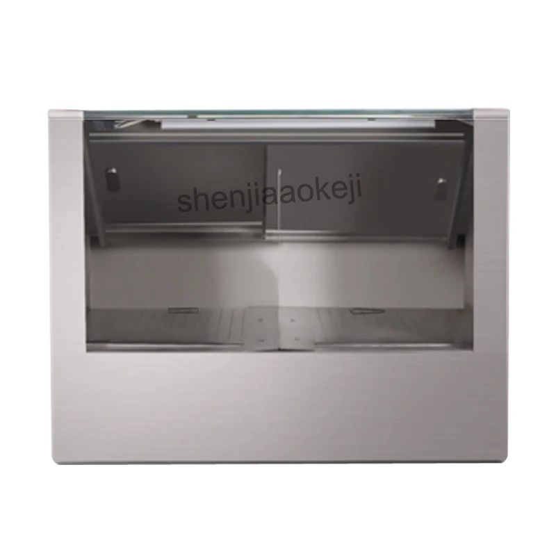 Stainless Steel Slide Cover Popcorn Warmer Glass Display Cabinet Commercial Popcorn Insulation Cabinet Heating Display Cabinet