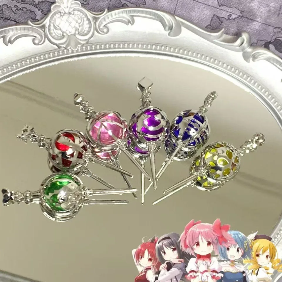 Anime Puella Magi Madoka Magica Soul Gem Brooch Crystal Pendant Cosplay Costumes Lovers Jewelry Set Accessoies Prop