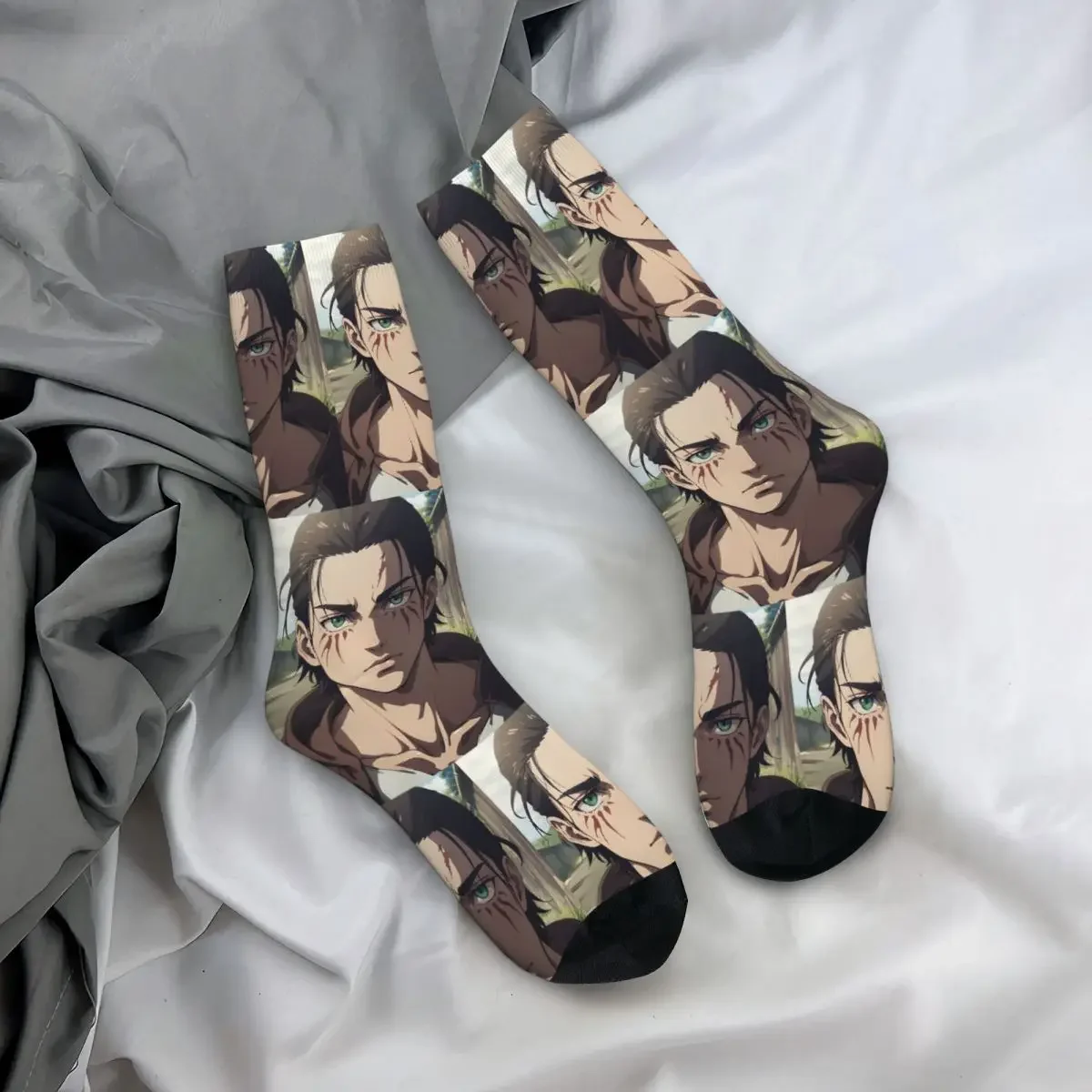 

Носки All Seasons Crew Stockings Attack On Titan Zeke Yeager, длинные носки в стиле хип-хоп для мужчин и женщин, подарки на день Святого Валентина