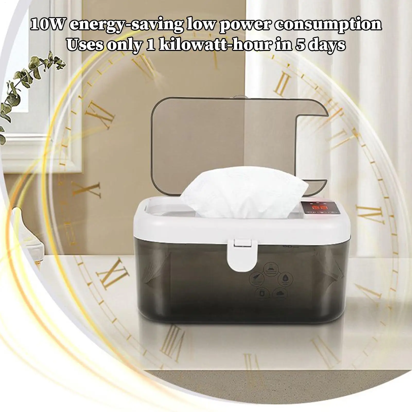 ベビーワイプウォーマーポータブル旅行用ワイプウォーマーディスペンサーLEDライト付きUSB充電ベビー用品キャンプ車旅行用