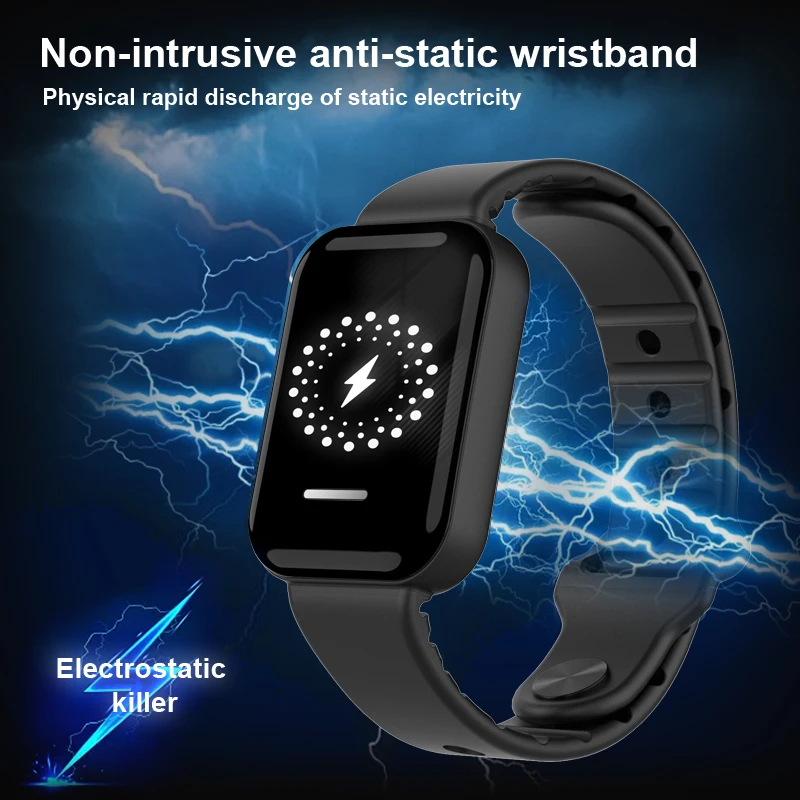 Cinturino antistatico Corpo invernale Eliminatore di scarica statica Orologio antistatico wireless Batteria incorporata unisex 2025 Nuovo