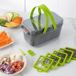 Vegetable Cutter, Kitchen Tools Multifunctional 22 Piece Vegetable Cutter Professional Fruit and Vegetable Slicer. Kitchen Tools