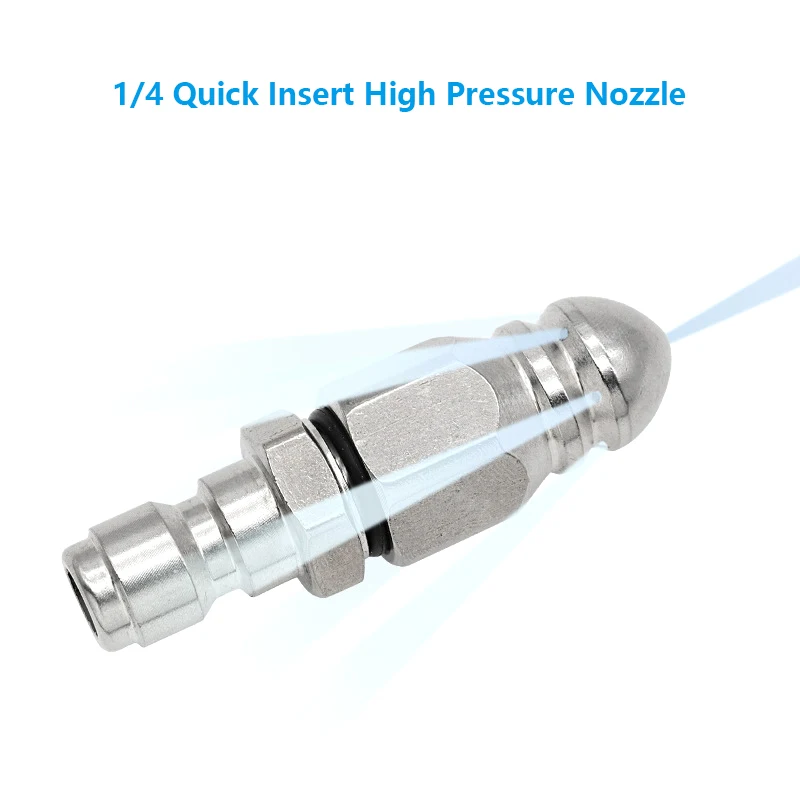 

G1/4 "быстроразъемное сопло для очистки канализации, насадка для мойки высокого давления, насадка для канализационного и канализационного шланга, аксессуары для мытья 000