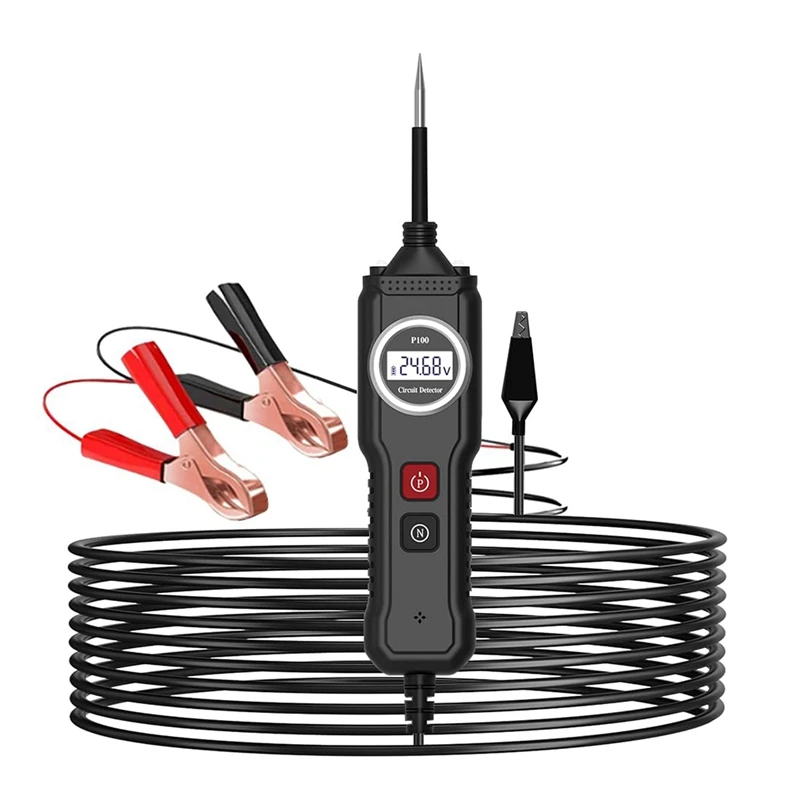 

Тестер электрической системы ABMR-5-40V P100 с ЖК-дисплеем, тестер напряжения сопротивления, функциональный автомобильный тестер электрических цепей