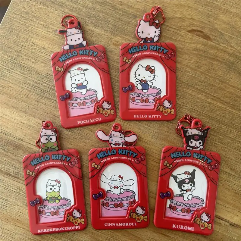 サンリオハローキティシナモロールかわいいケロケロケロッピ漫画 ID 学生バスカードセットキーホルダーペンダント装飾ガールギフト