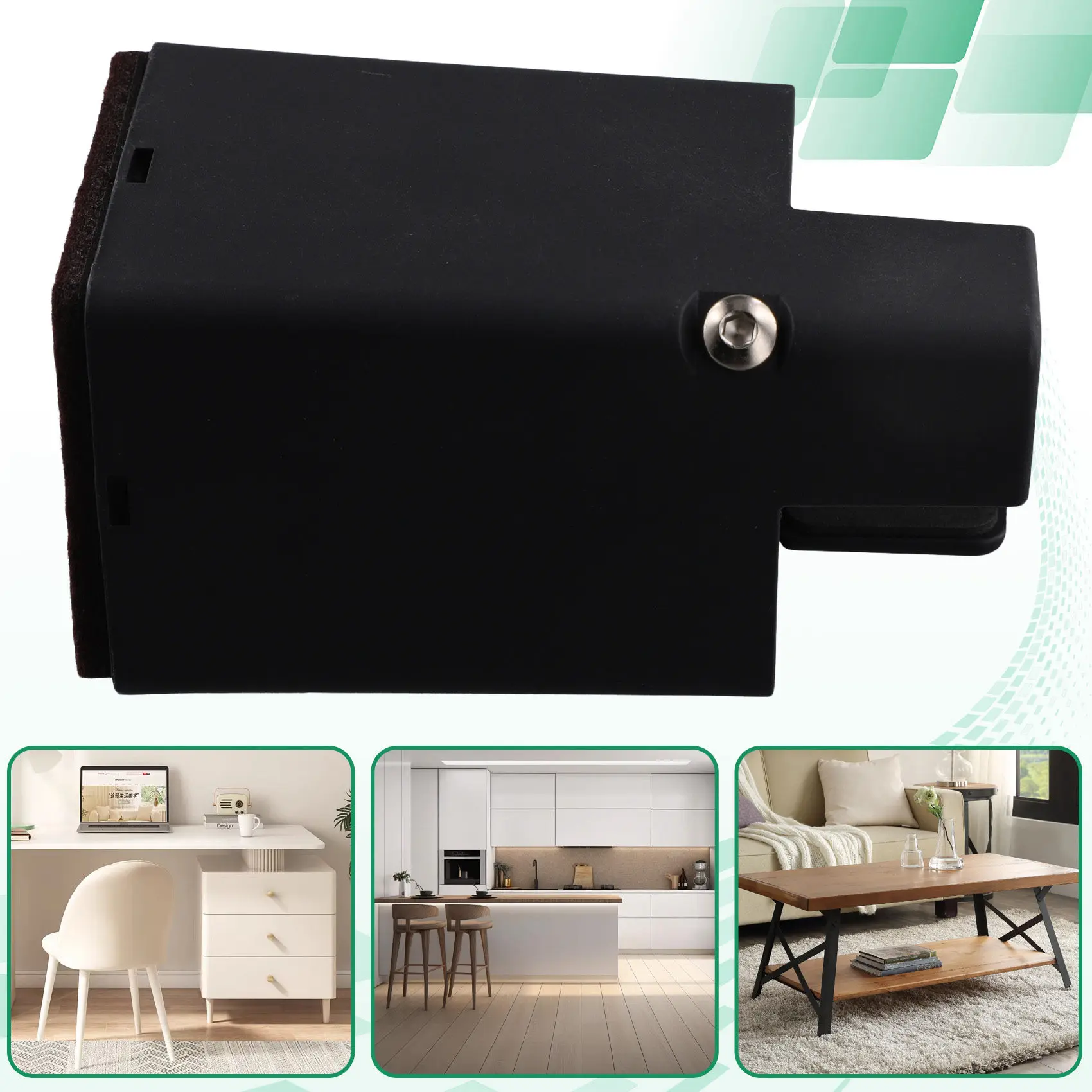 

ABJO-Adjustable Furniture Heightening Pad, Bed Heightening Leg Pad, Widened Table Leg Pad [Suitable For 30-60Mm]