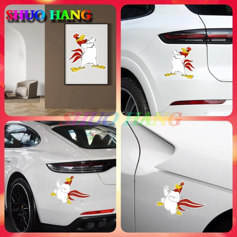 FOGHORN LEGHORN LOONY TUNES Left DECAL STICKER Running Cock JDM TRUCK WALL WINDOW CAR Vinyl  Accessories Bumper Cover Scratches