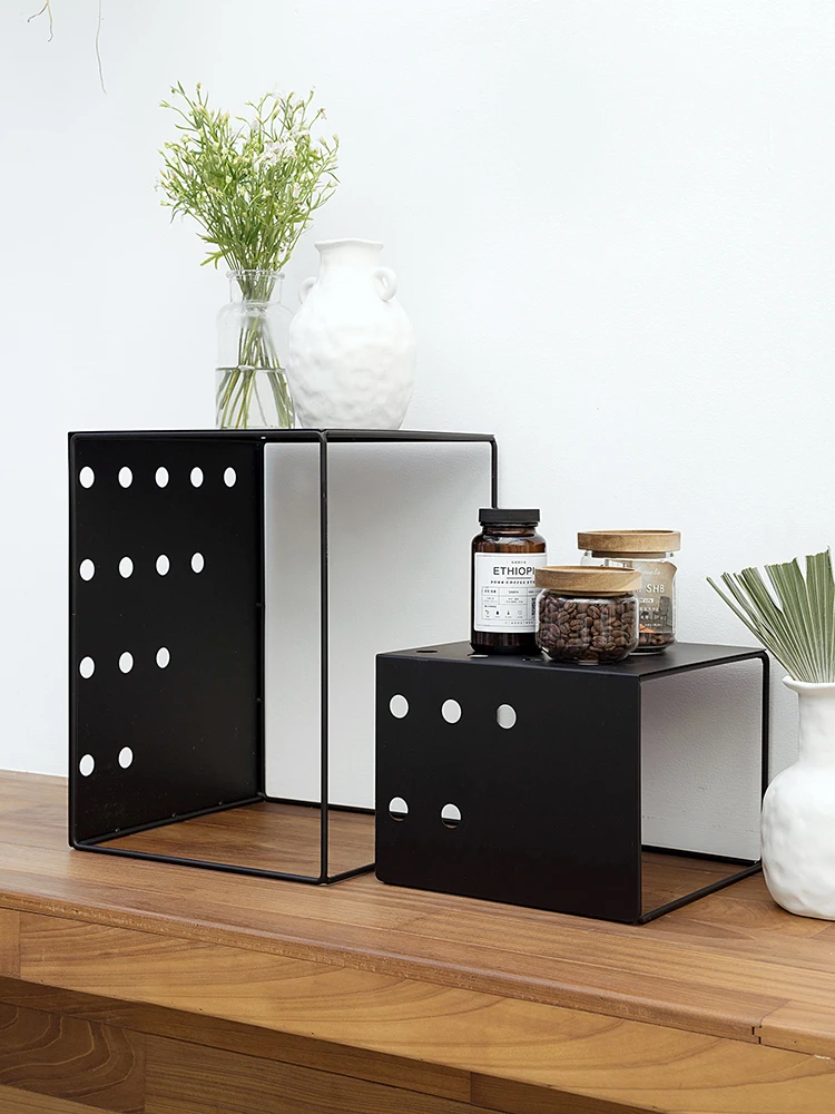 

Настольная полка-органайзер в скандинавском стиле для гостиной, спальни, офиса, для книг и косметики, из кованого железа