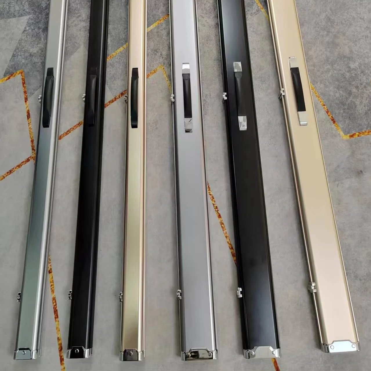 Aluminum 3 Slots One-PC Straight Billiard Snooker Pool Cue Stick Case for Sale