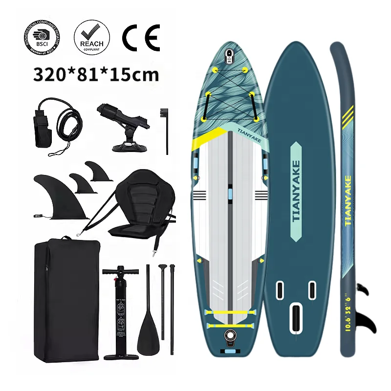 2024 New Arrival Wholesale in stock Hot welding Inflatable paddle board surfboard SUP stand up paddle board