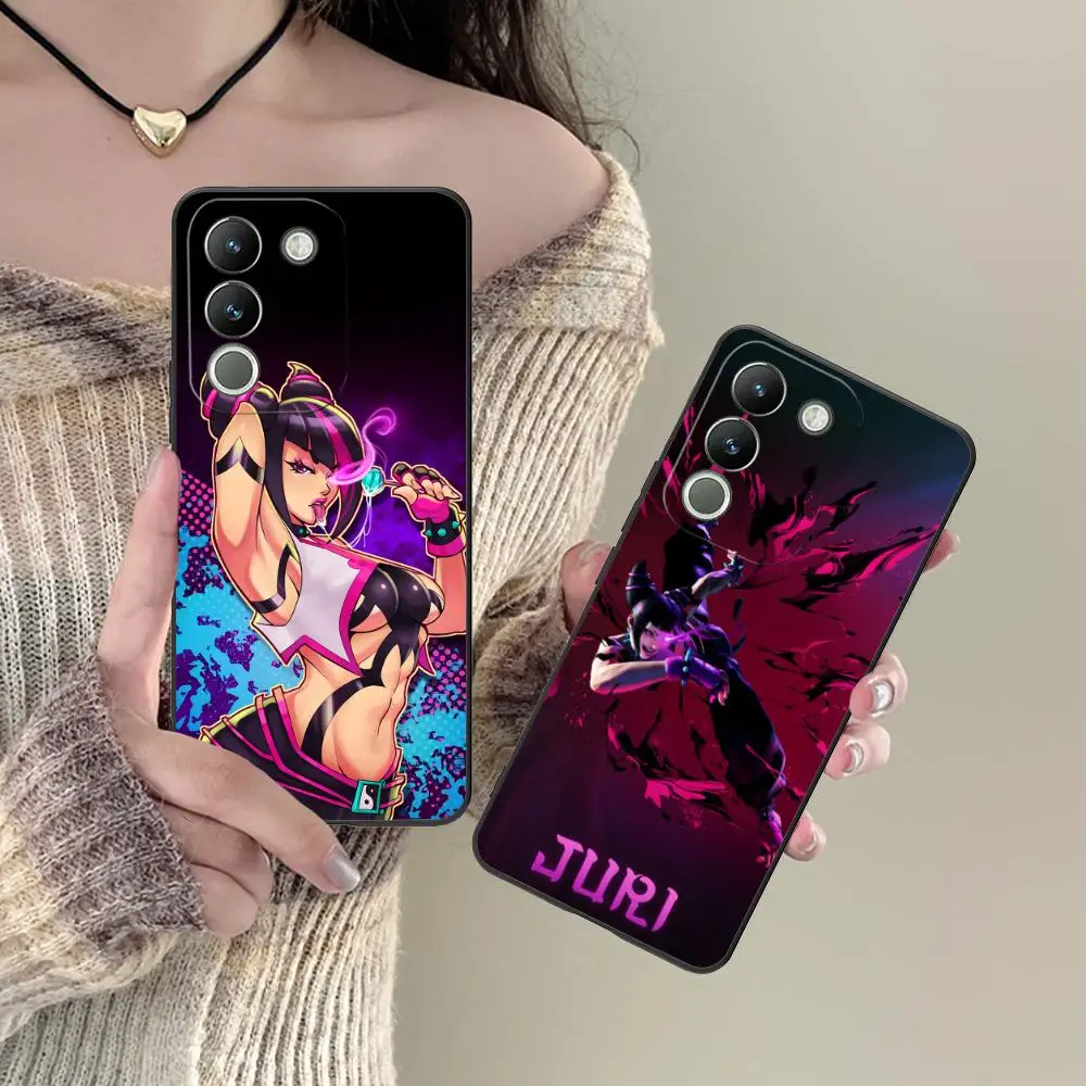 

Чехол для телефона Street Fighter Juri Han для VIVO Y77 76 75 74 73 72 58 56 55 51 50 38 36 Y19 Y18 Y03 Y01 5G с цветной печатью