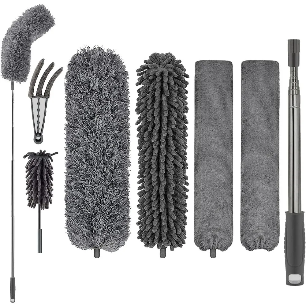 

Microfiber Feather Duster, Duster with Extension Pole 30-100 Inches,Ceiling Fan Cleaner Duster Retractable Gap Dust Brush Cleane