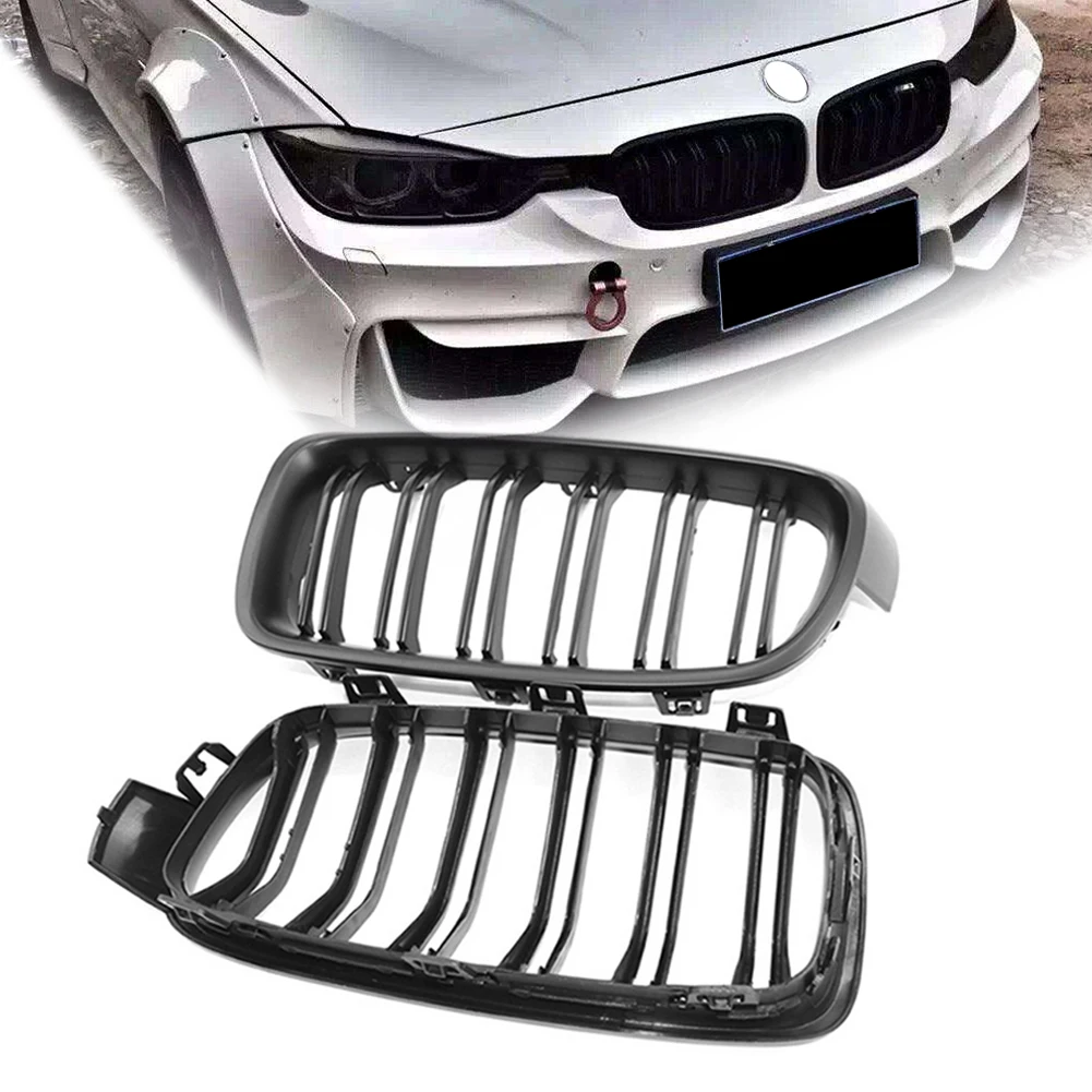 Car Front Kidney Grill Matte Black ABS Plastic Grille For BMW 3 Series F30 Sedan F31 Wagon F35 2012 2013 2014 2015 20162018