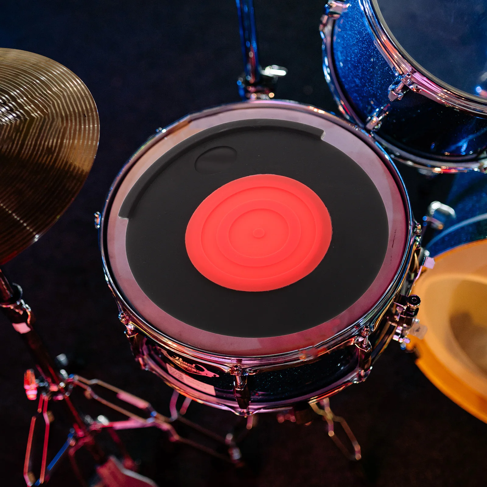 

Silent Drum Pad Accessories for Practice Snare Mute Dampener Black Stand Mat Mats