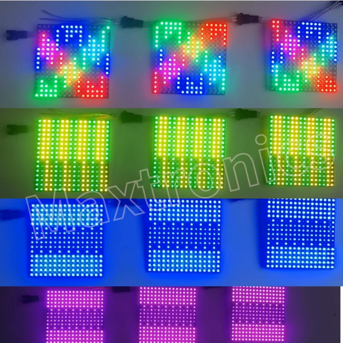 80*80mm DC5V WS2812 LED Quadrato Schermo Trasparente Dot Matrix 16*16 Protocollo SPI 2020 Perline Full Color Programmabile Per Il Segno LED