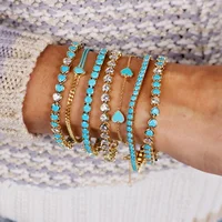 Bracelet en zircone cubique 5A CZ, lunette géométrique de différentes formes, chaîne de Tennis, bijoux classiques à la mode pour femmes 4