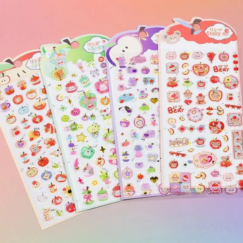 ملصقات حيوانات كرتونية ثلاثية الأبعاد منقوشة بالكريستال كاواي للفتيات، مثالية لملحقات حافظة الهاتف وديكورات الملصقات #1