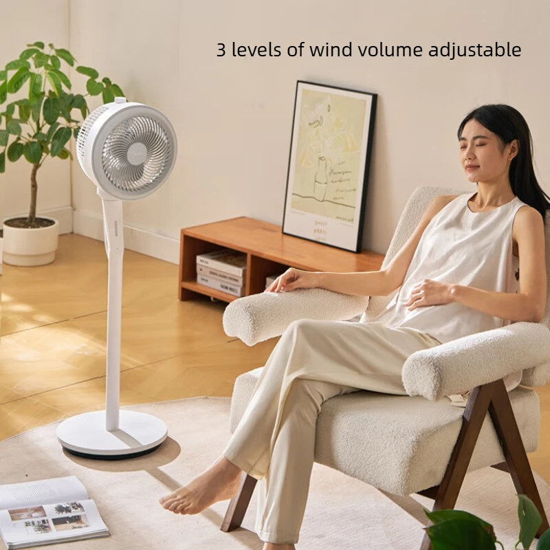 

Multi Functional Safety No Pinch Hand Air Circulating Fan Oscillating Desktop Standing Circulating Fan For Home Household Use