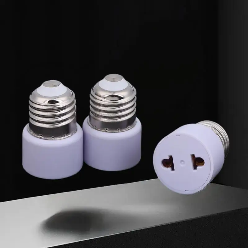 DIY E27 Bulb Base Accessory, White Lamp Holder Adapter Without Light, US/EU Socket