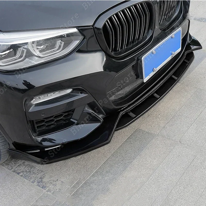 MP-Style Car Front Bumper Splitter Lip Body Kit For BMW X3 X4 M40 M-sport Diffuser Spoiler Cover Guard Deflector Lips 2017-2021