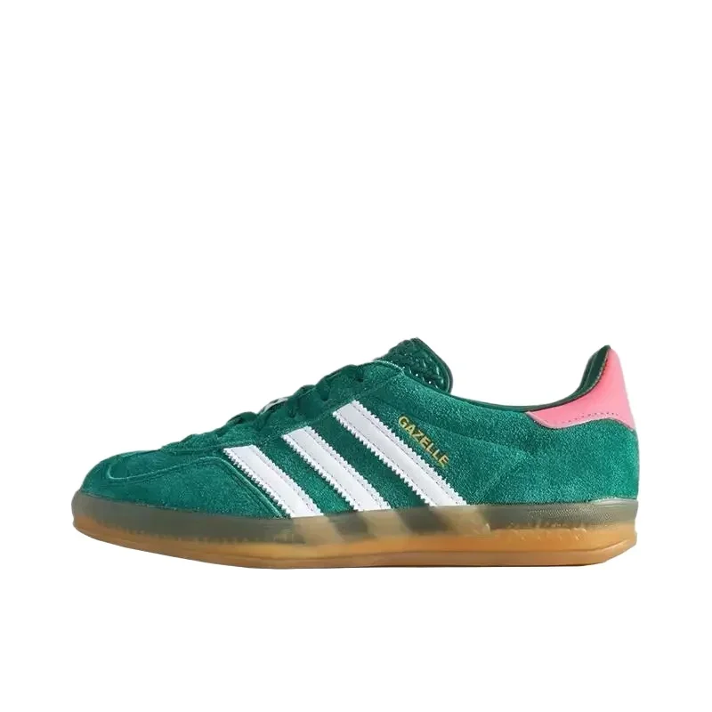 

Adidas Originals Gazelle для дома, для женщин и мужчин, зеленые, белые, розовые, износостойкие низкие кеды, немецкая тренировочная обувь для скейтбординга