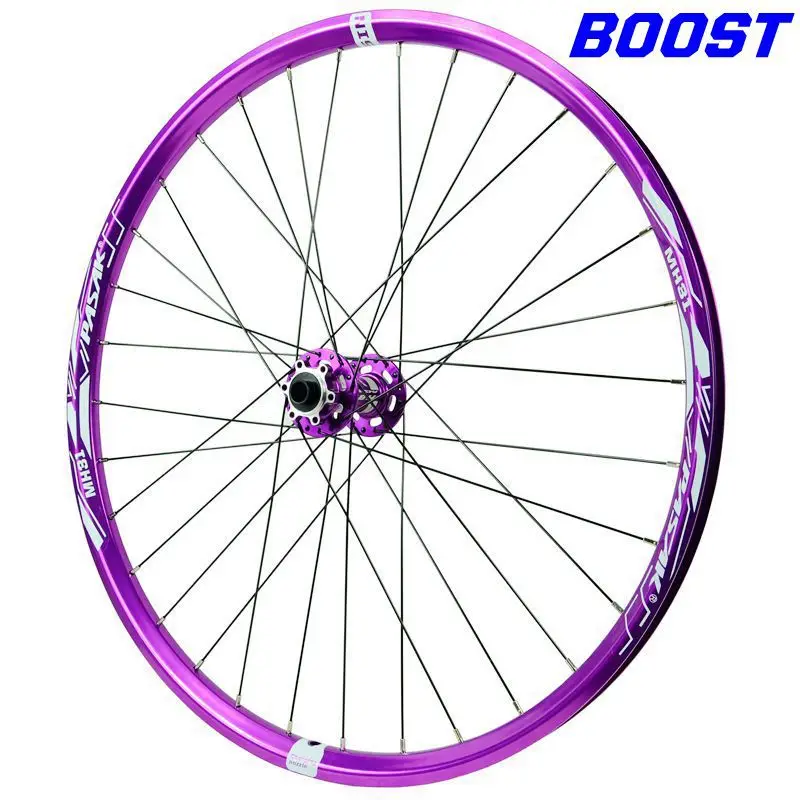 Bicycle Wheel Set BOOST Bucket Axle 110 148 Wheel 26 27.5 29 inch HG XD MS Purple Color Wide Circle