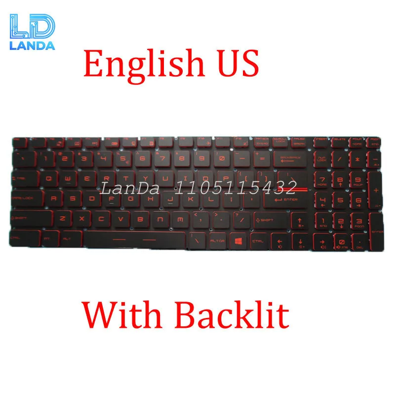 

Red Backlit US IT AR TR BG CS HB FS Keyboard Red Word For MSI GT73VR 6RE Titan 6RF Titan Pro SLI 7RE Titan SLI 7RF Pro