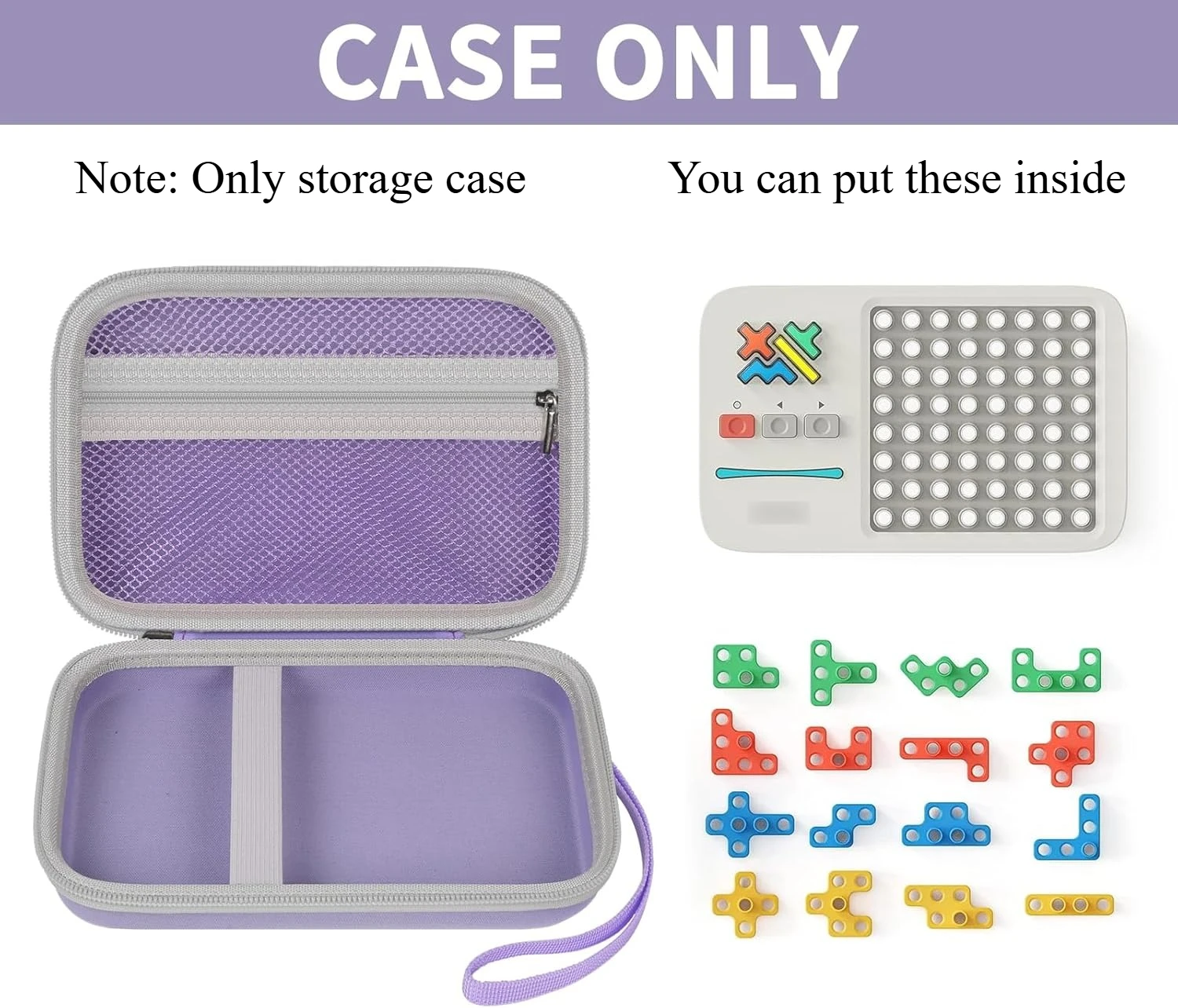 （CASE ONLY)Case Compatible with GiiKER Super Blocks Puzzle Game, Super Slide Brain Teaser Puzzle Holder, Organizer Storage Bag f
