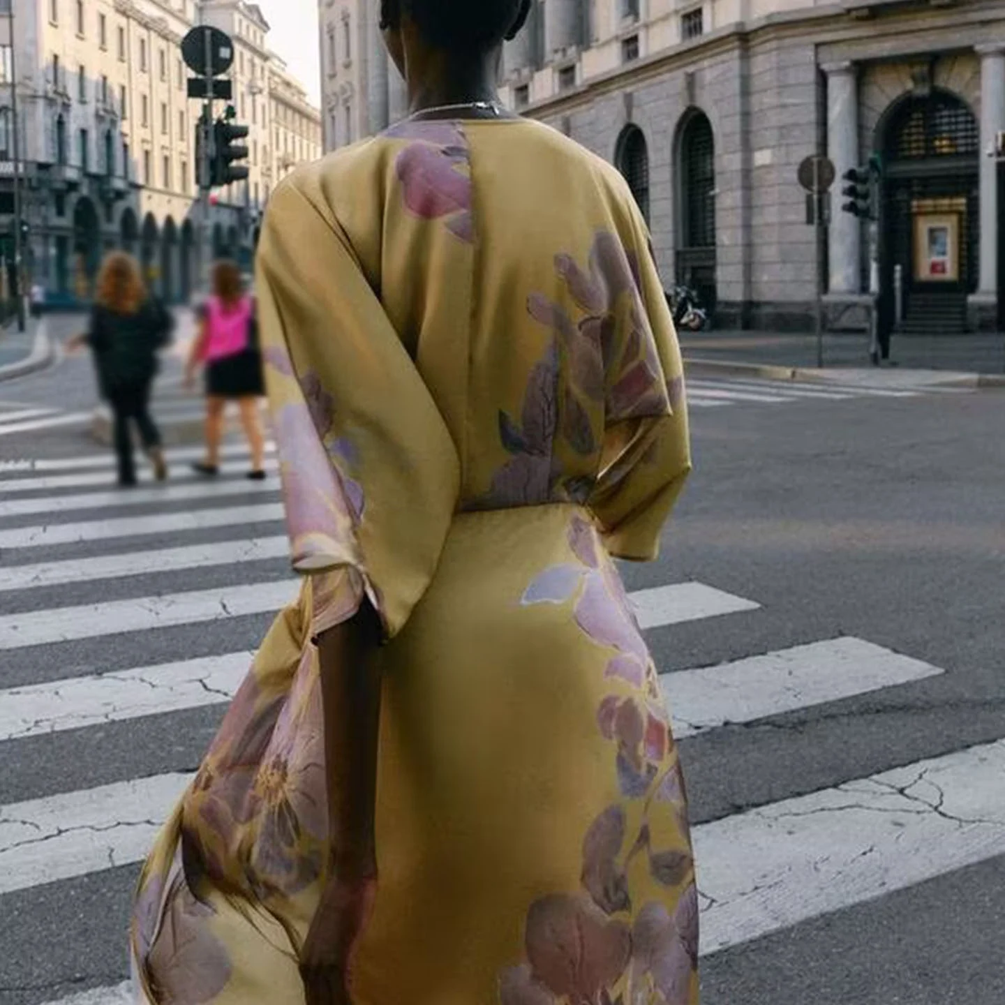 Z Faionable Satin Midi Dr Ele Aosphere Women's Dr Midi Skirt Sle Five Sve Length Loose Fit Daily Use