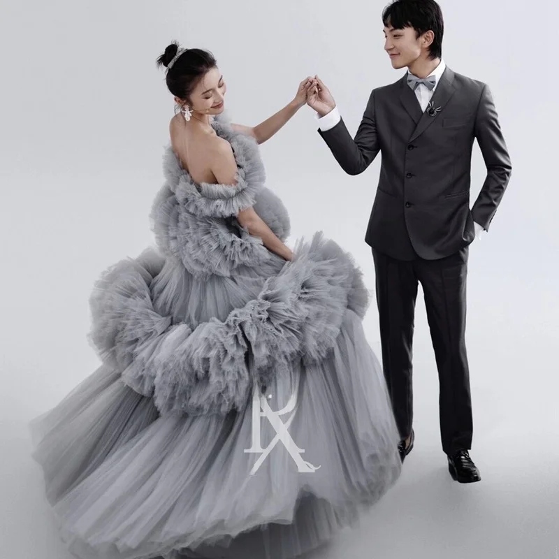 

ay Cake Skirt Wedding Dr Photoaphy Studio New Sle Ruffled Tulle One oulder Travel Photoaphy Romantic Forest System