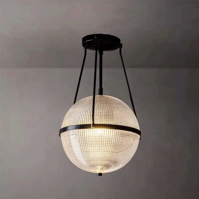 American Retro Industrial Style Glass Ceiling Light, Creative Bedroom, Dining Room, Bedroom, Personalized Lighting Fixtures