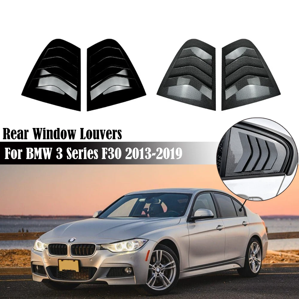 

Car Rear Side Window Louvers For BMW 3 Series F30 318i 320i 325i 2013-2019 Air Vent Shutter Cover Trim Blinds Louvers Shutters